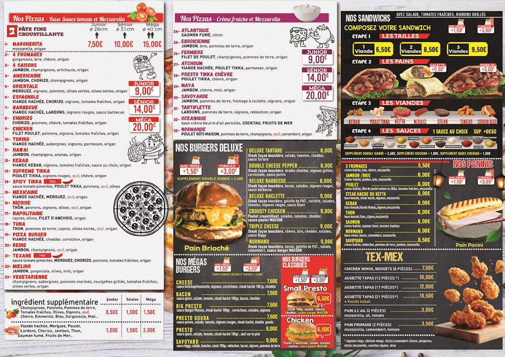 Presto Snack Pizza - Menu Image 1